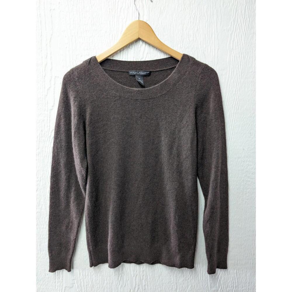 Elena Solano 100% 2 Ply Cashmere Sweater Quiet Luxury Minimalist Size Medium